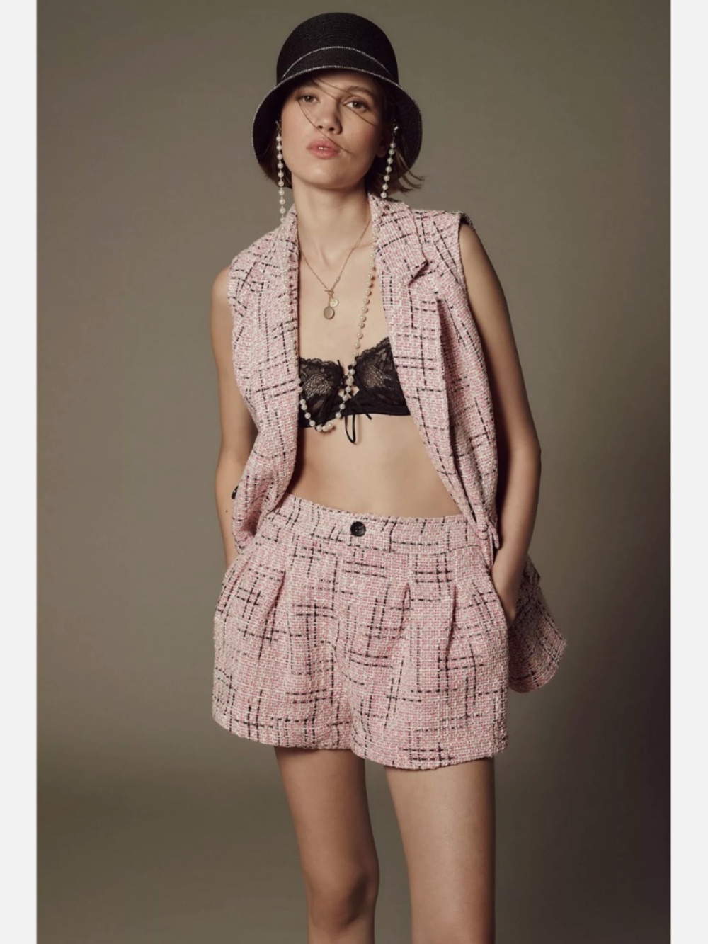 NEW ANTHROPOLOGIE MAEVE PLAID TWEED SHORTS